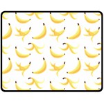 Yellow Banana and peels pattern with polygon retro style Fleece Blanket (Medium)  60 x50  Blanket Front