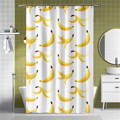 Yellow Banana And Peels Pattern With Polygon Retro Style Shower Curtain 48  X 72  (small)  by genx