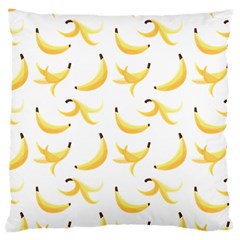 Yellow Banana And Peels Pattern With Polygon Retro Style Large Cushion Case (one Side) by genx