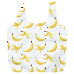 Yellow Banana And Peels Pattern With Polygon Retro Style Full Print Recycle Bag (xl) by genx