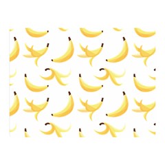 Yellow Banana And Peels Pattern With Polygon Retro Style Double Sided Flano Blanket (mini)  by genx