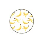 Yellow Banana and peels pattern with polygon retro style Hat Clip Ball Marker (4 pack) Front