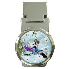 Cute Fairy Dancing On A Piano Money Clip Watches by FantasyWorld7