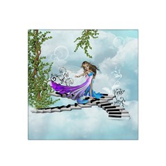 Cute Fairy Dancing On A Piano Satin Bandana Scarf by FantasyWorld7