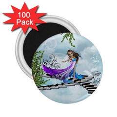 Cute Fairy Dancing On A Piano 2 25  Magnets (100 Pack)  by FantasyWorld7