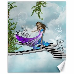 Cute Fairy Dancing On A Piano Canvas 16  X 20  by FantasyWorld7