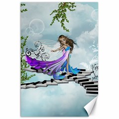 Cute Fairy Dancing On A Piano Canvas 20  X 30  by FantasyWorld7