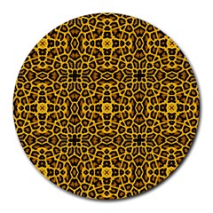 Leopard Stylise Round Mousepads by ArtworkByPatrick