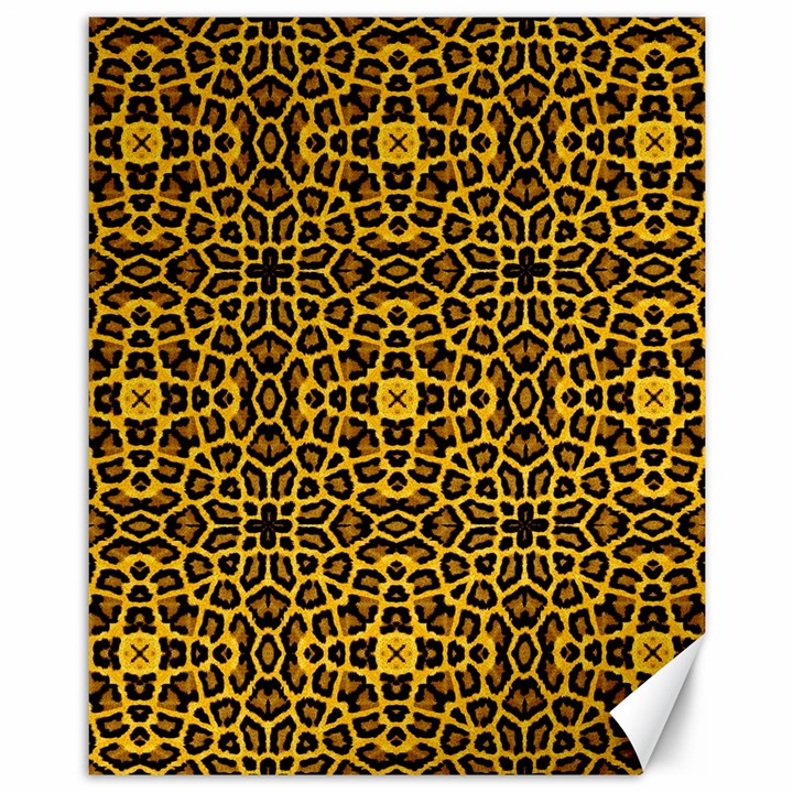 Leopard Stylise Canvas 11  x 14 