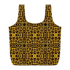 Leopard Stylise Full Print Recycle Bag (l) by ArtworkByPatrick