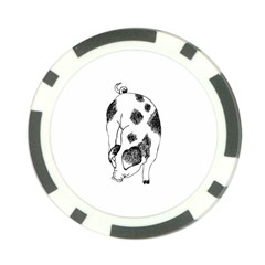 Pig Sniffing Hand Drawn With Funny Cow Spots Black And White Poker Chip Card Guard (10 Pack) by genx