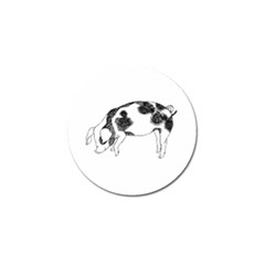 Pig Floppy Ears Hand Drawn With Funny Cow Spots Black And White Golf Ball Marker (4 Pack) by genx