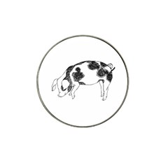 Pig Floppy Ears Hand Drawn With Funny Cow Spots Black And White Hat Clip Ball Marker (10 Pack) by genx