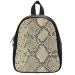 Snakeskin Pattern Lt Brown School Bag (Small) Front