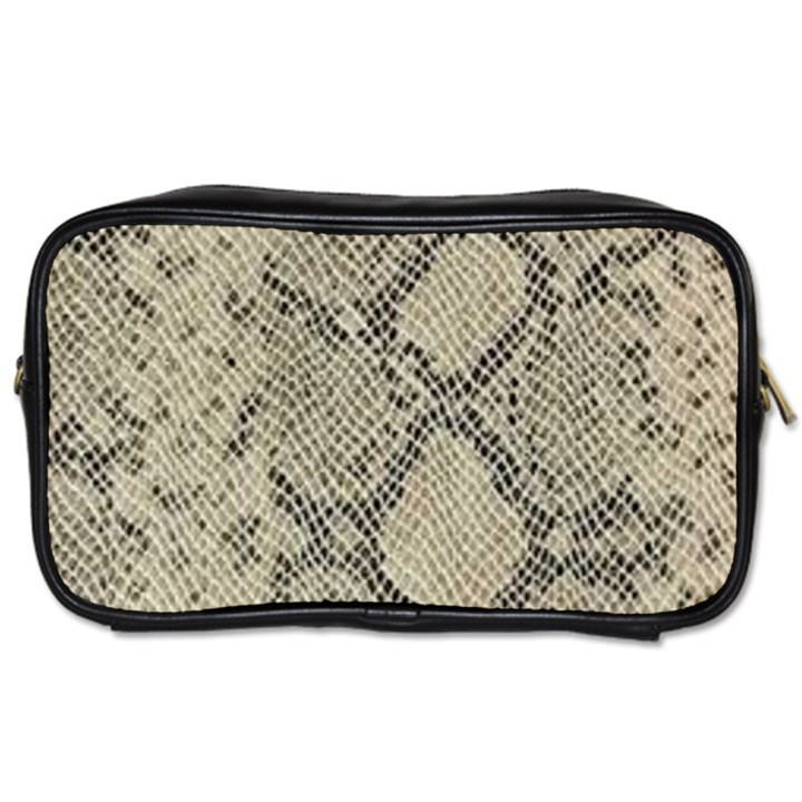 Snakeskin Pattern Lt Brown Toiletries Bag (One Side)