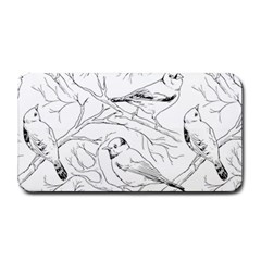 Birds Hand Drawn Outline Black And White Vintage Ink Medium Bar Mats by genx