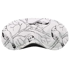 Birds Hand Drawn Outline Black And White Vintage Ink Sleeping Masks by genx