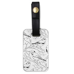 Birds Hand Drawn Outline Black And White Vintage Ink Luggage Tags (one Side)  by genx