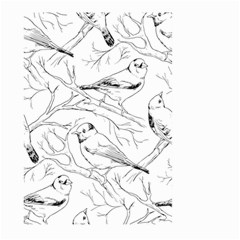 Birds Hand Drawn Outline Black And White Vintage Ink Large Garden Flag (two Sides) by genx