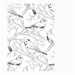 Birds Hand drawn Outline Black And White Vintage ink Large Garden Flag (Two Sides) Front