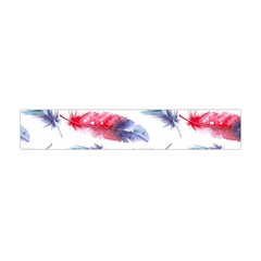 Feathers Boho Style Purple Red And Blue Watercolor Flano Scarf (mini) by genx