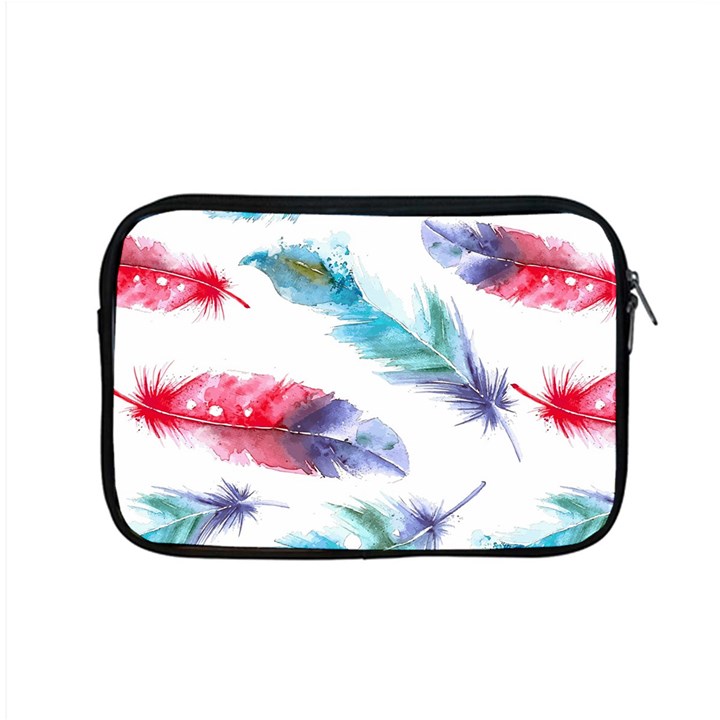 Feathers Boho Style Purple Red and Blue Watercolor Apple MacBook Pro 15  Zipper Case