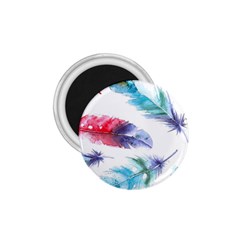 Feathers Boho Style Purple Red And Blue Watercolor 1 75  Magnets by genx