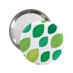 Leaves Green Modern Pattern Naive retro leaf organic 2.25  Handbag Mirrors Front