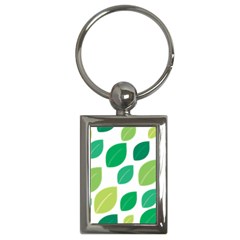 Leaves Green Modern Pattern Naive Retro Leaf Organic Key Chains (rectangle)  by genx