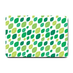 Leaves Green Modern Pattern Naive Retro Leaf Organic Small Doormat  by genx