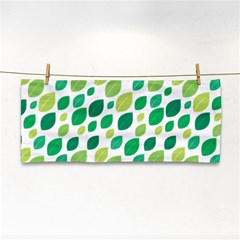 Leaves Green Modern Pattern Naive Retro Leaf Organic Hand Towel by genx