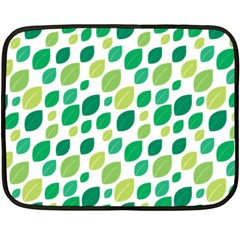 Leaves Green Modern Pattern Naive Retro Leaf Organic Fleece Blanket (mini) by genx