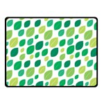 Leaves Green Modern Pattern Naive retro leaf organic Fleece Blanket (Small) 50 x40  Blanket Front