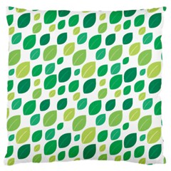 Leaves Green Modern Pattern Naive Retro Leaf Organic Large Cushion Case (two Sides) by genx