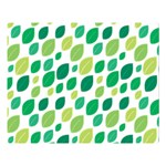 Leaves Green Modern Pattern Naive retro leaf organic Double Sided Flano Blanket (Large)  Blanket Back