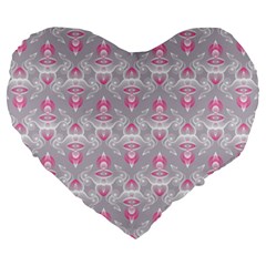 Seamless Pattern Background Large 19  Premium Heart Shape Cushions