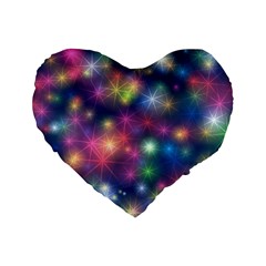 Abstract Background Graphic Space Standard 16  Premium Heart Shape Cushions