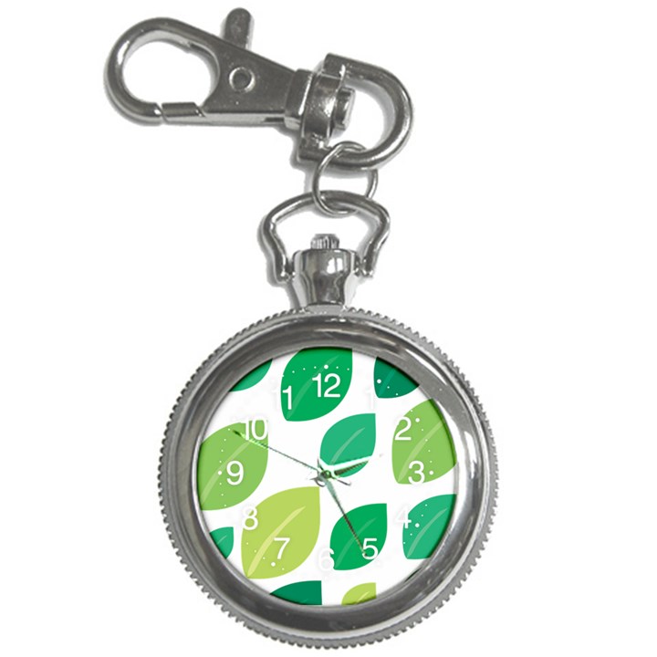 Leaves Green Modern Pattern Naive retro leaf organic Key Chain Watches