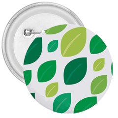 Leaves Green Modern Pattern Naive Retro Leaf Organic 3  Buttons by genx