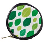 Leaves Green Modern Pattern Naive retro leaf organic Mini Makeup Bag Back