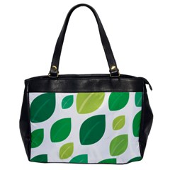 Leaves Green Modern Pattern Naive Retro Leaf Organic Oversize Office Handbag by genx