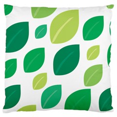 Leaves Green Modern Pattern Naive Retro Leaf Organic Large Cushion Case (one Side) by genx