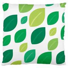 Leaves Green Modern Pattern Naive Retro Leaf Organic Standard Flano Cushion Case (two Sides) by genx