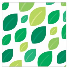 Leaves Green Modern Pattern Naive Retro Leaf Organic Large Satin Scarf (square) by genx