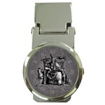 Odin Throne Marble Clock Black 15 10 10 100 Money Clip Watches Front