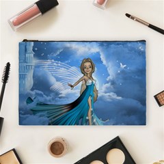 Cute Fairy In The Sky Cosmetic Bag (large) by FantasyWorld7