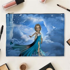 Cute Fairy In The Sky Cosmetic Bag (xl) by FantasyWorld7