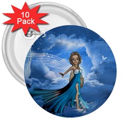 Cute Fairy In The Sky 3  Buttons (10 Pack)  by FantasyWorld7