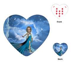 Cute Fairy In The Sky Playing Cards (heart) by FantasyWorld7