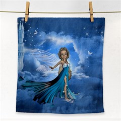 Cute Fairy In The Sky Face Towel by FantasyWorld7